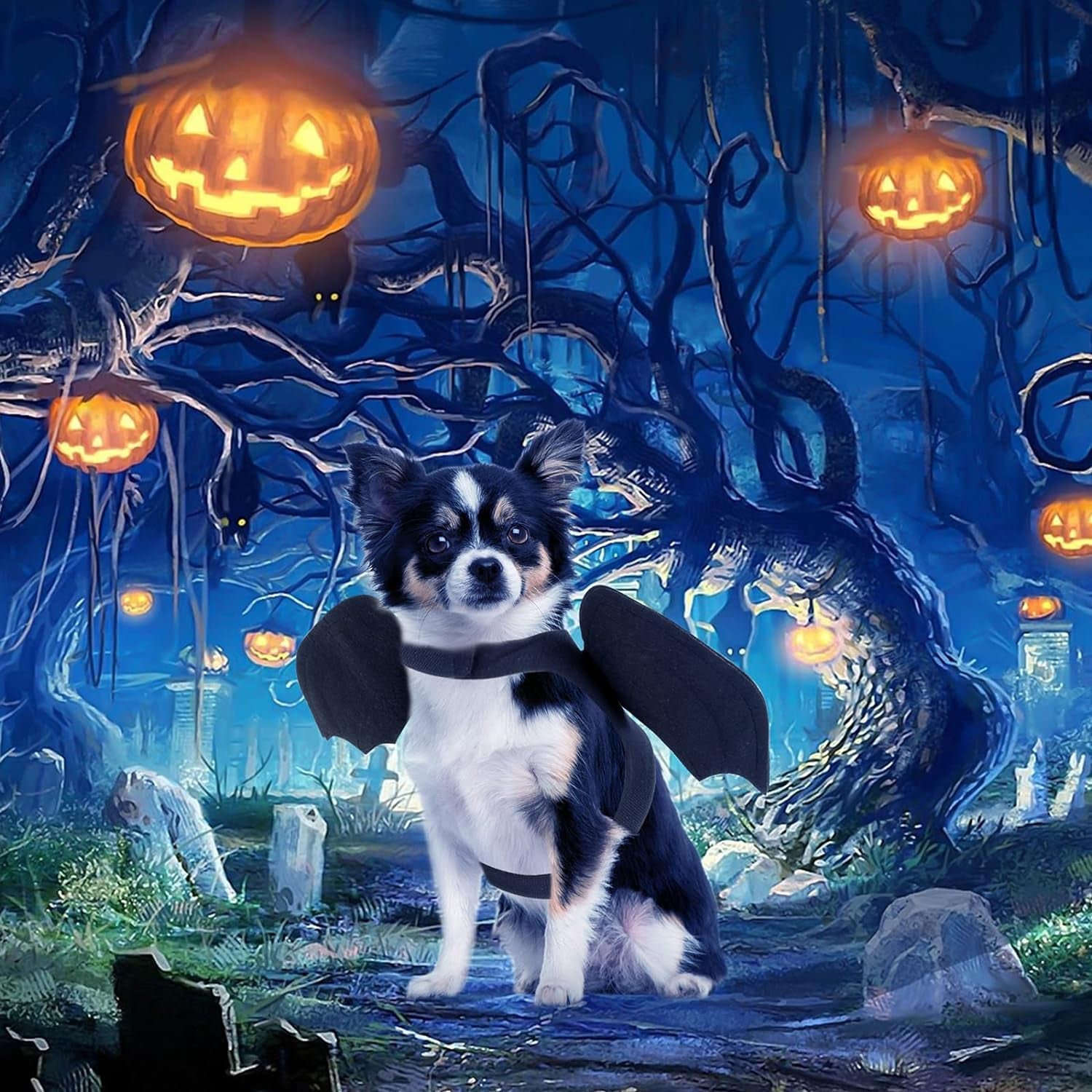 Dog Halloween Costume - Halloween Bat Wings Pet Costumes for Dogs Cats Halloween Party Medium