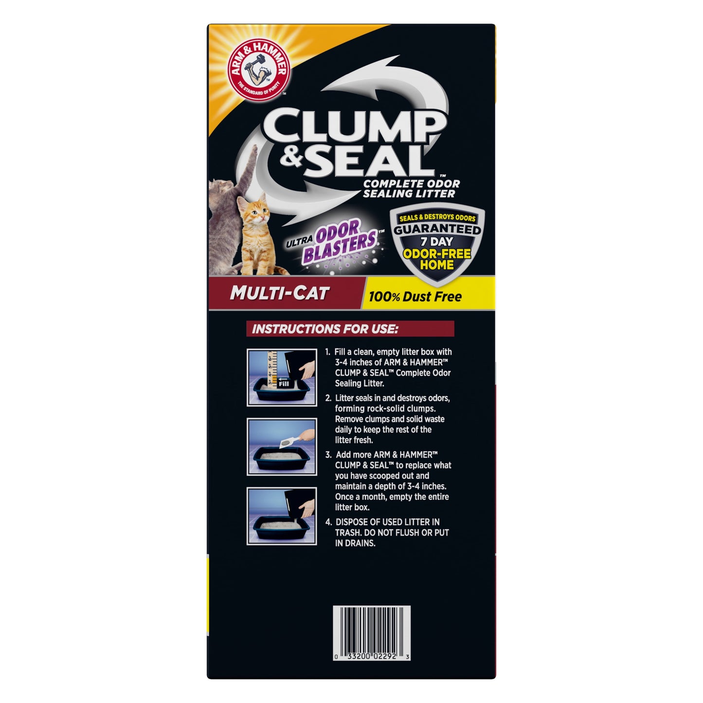 Clump & Seal Multi-Cat Complete Odor Sealing Clumping Cat Litter, 38 Lb