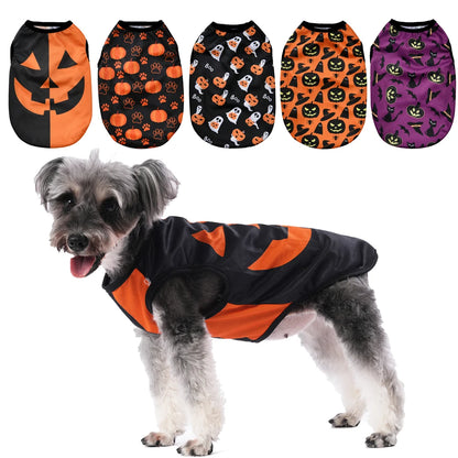 Halloween Pumpkin Print Vest T-shirt