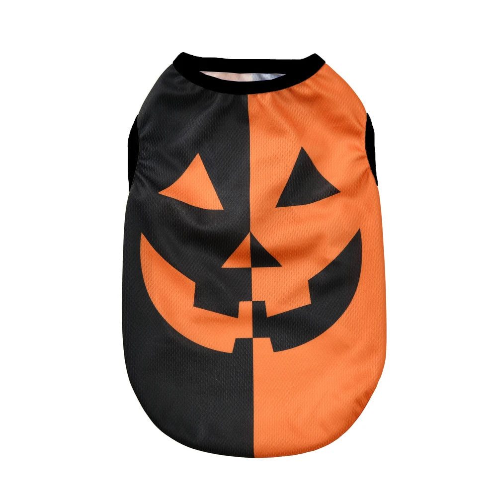 Halloween Pumpkin Print Vest T-shirt