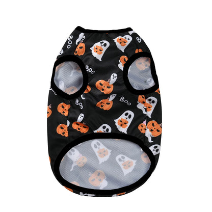 Halloween Pumpkin Print Vest T-shirt