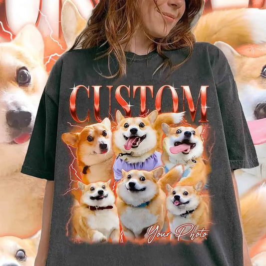 Personalized 90's Vintage T-Shirt (with your pet's picture and name)