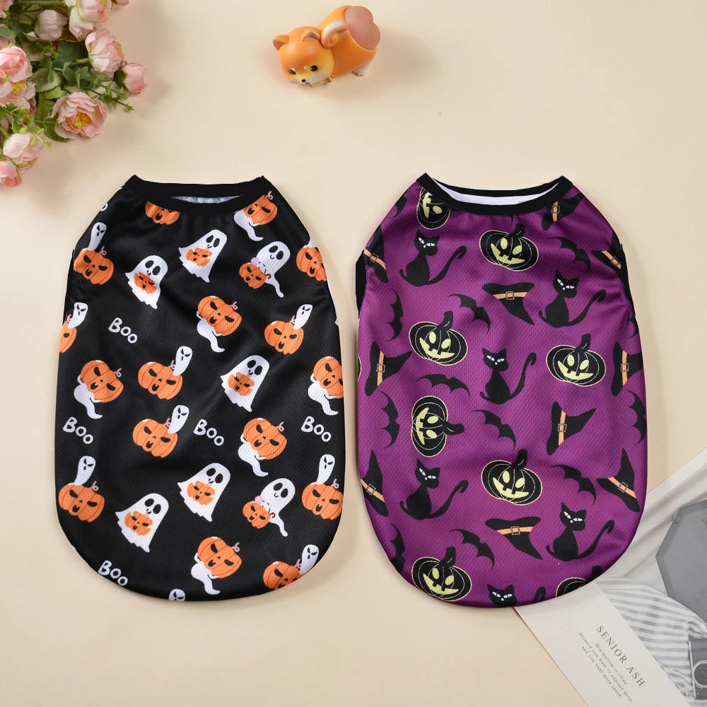 Halloween Pumpkin Print Dog/Cat Tshirt